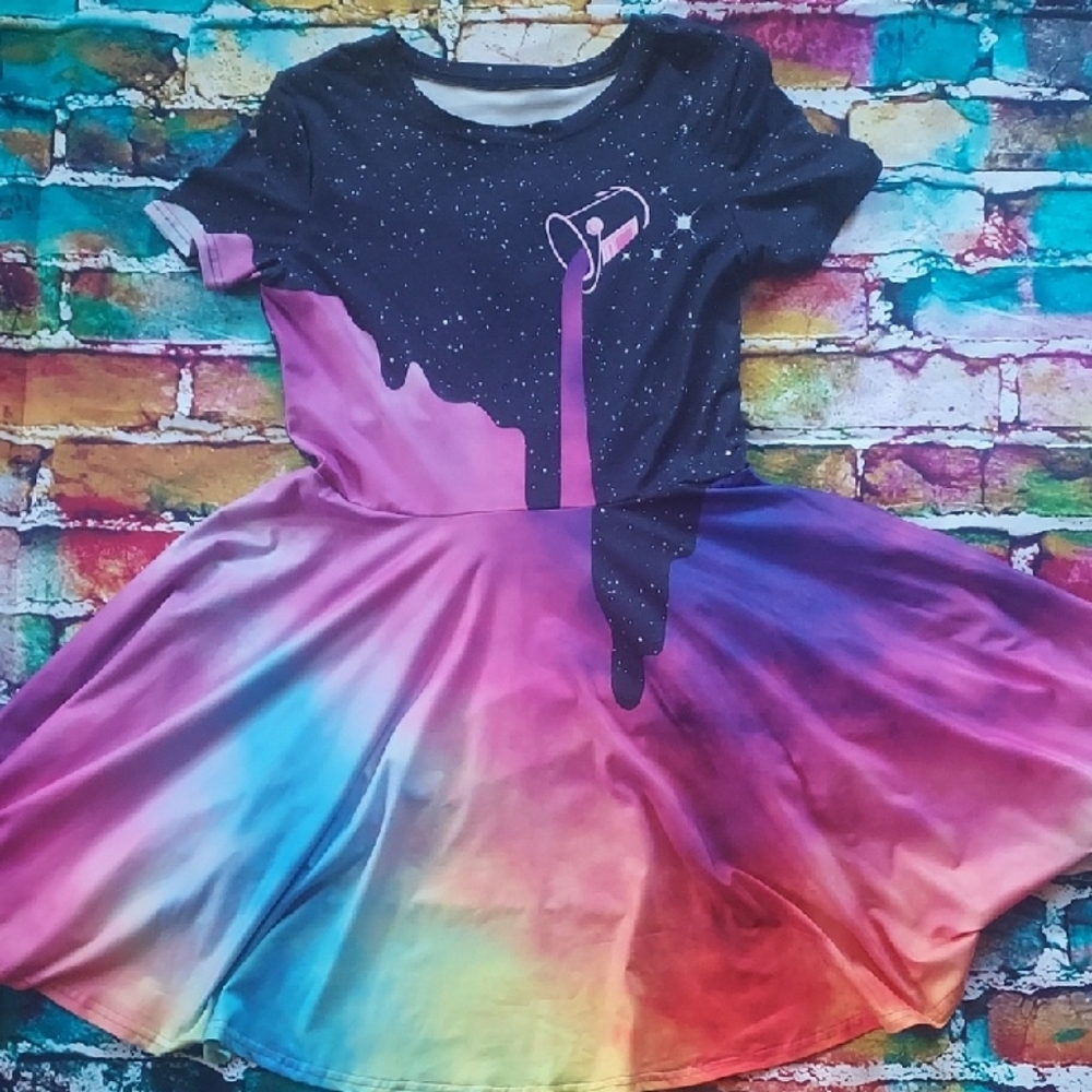 Galaxy Paint Splatter Dress